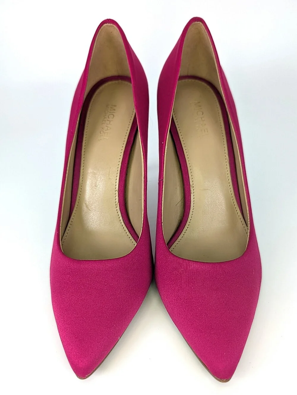 Michael By Michael Kors Hot Pink Stiletto Pump Heels  Pointy Toe Fushia Size 6